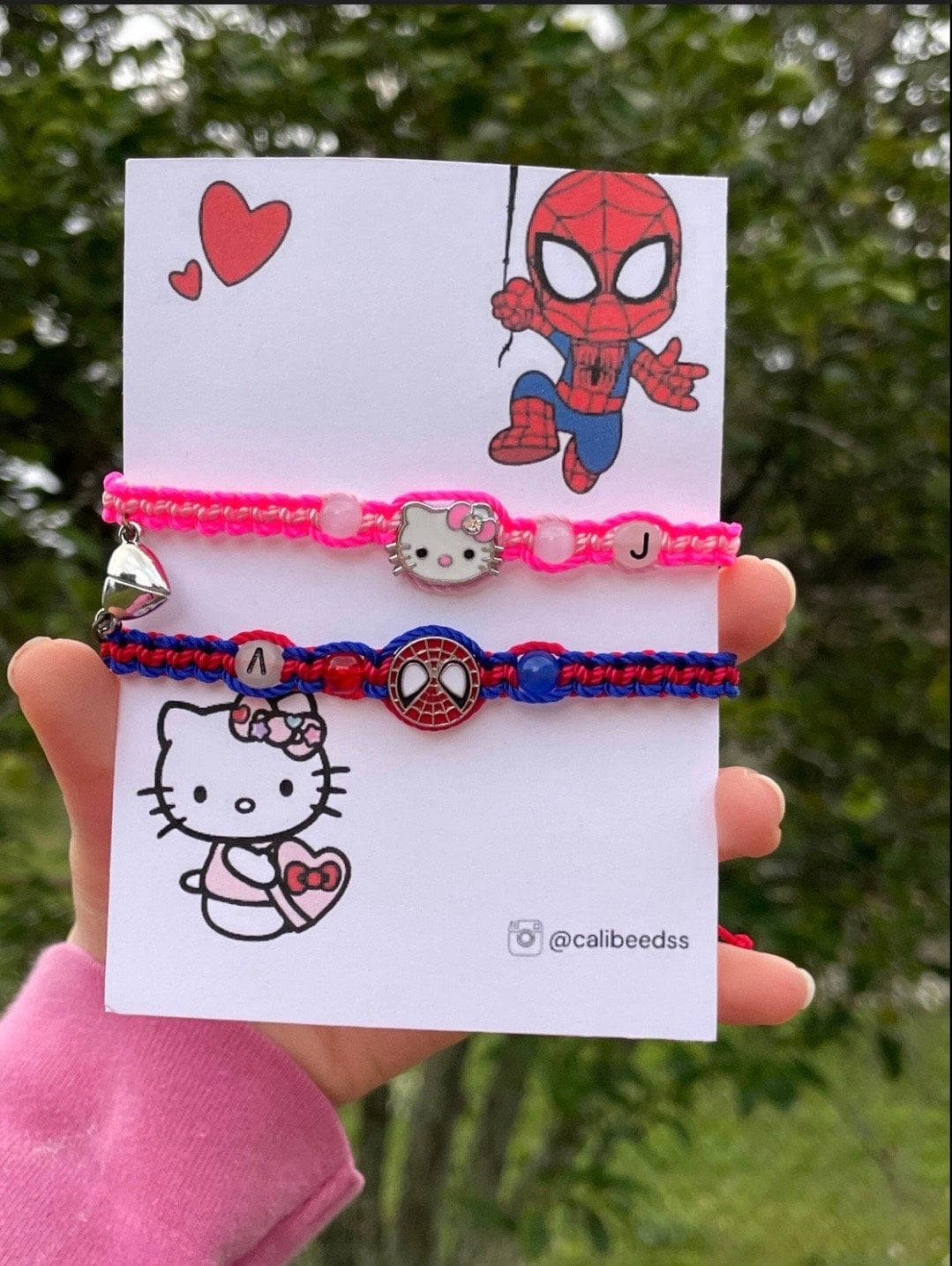 Bracciali Ragno Per Coppie - Braccialetti Dell'Amicizia Con Pietre Energetiche A Cuore, Elastico Regolabile, Relazione A Distanza