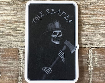 Firefighter Helmet Sticker: Durable Vinyl Decal