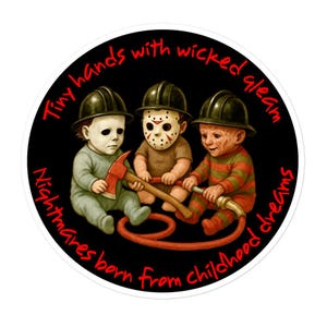 Fire fighter Scary Movie Sticker, firefighter decal, firefighter bumpersticker