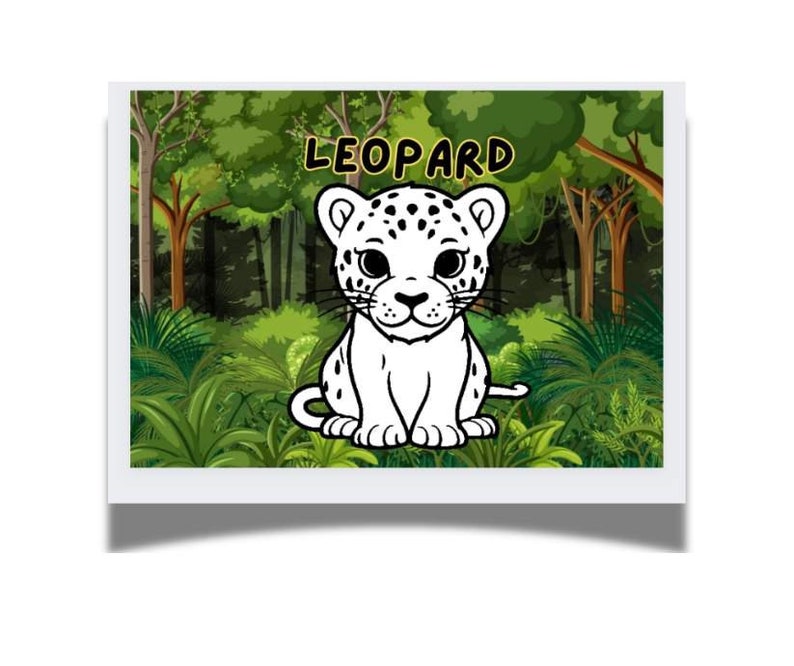 JUNGLE ANIMALS Printable Coloring Book, Homeschool Color Worksheet and ...