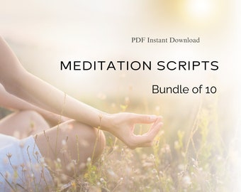 Guided Meditation Script Bundle Guided Meditation Script Collection 10 Guided Meditations Bundle Meditation Guide PD
