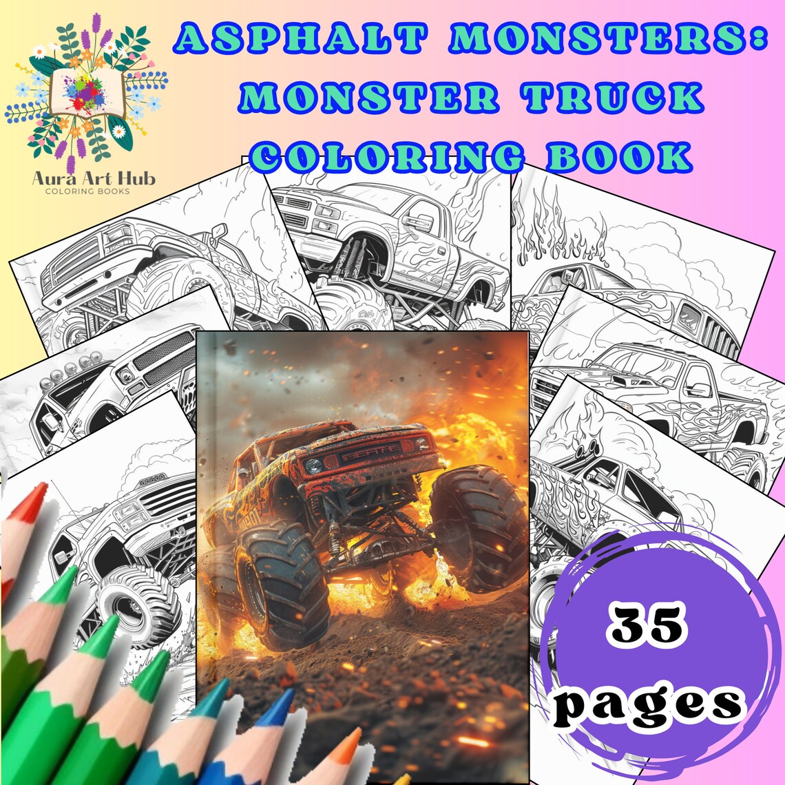 35 Monsters Cars Coloring Pages, Coloring Pages, Monsters Truck