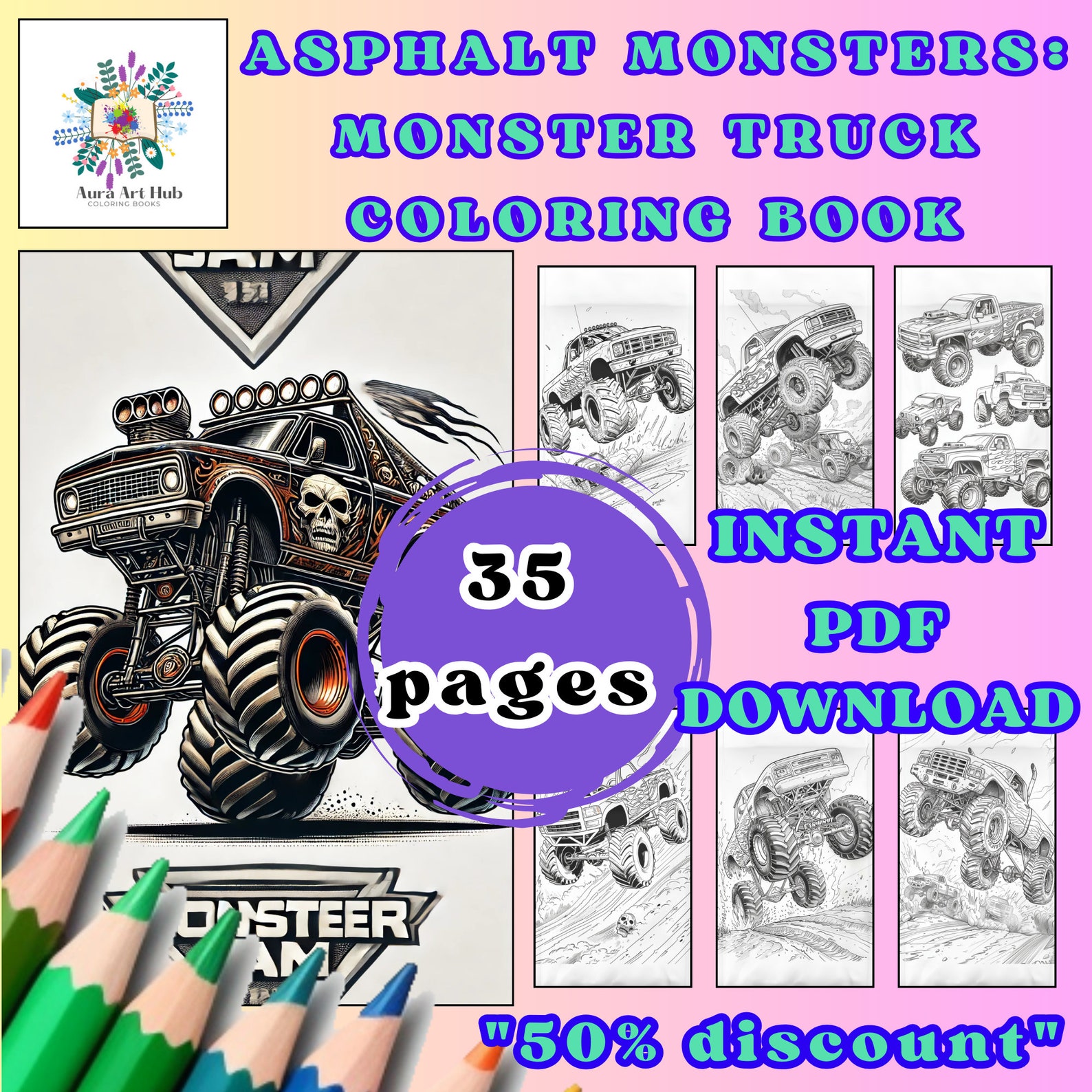 35 Monsters Cars Coloring Pages, Coloring Pages, Monsters Truck ...