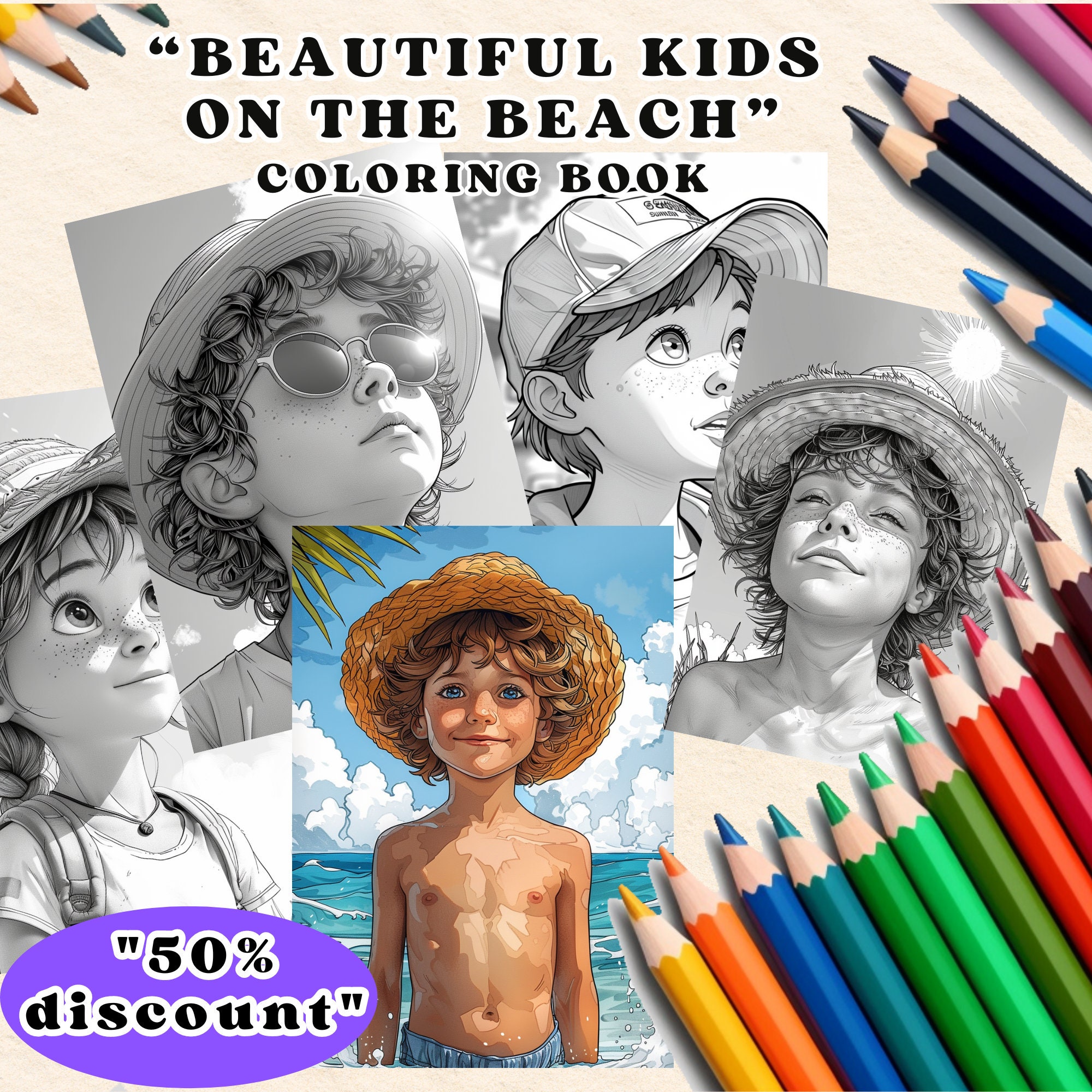 25 Cute Kids Beach Fun Coloring Pages, Delightful Childrens Coloring ...