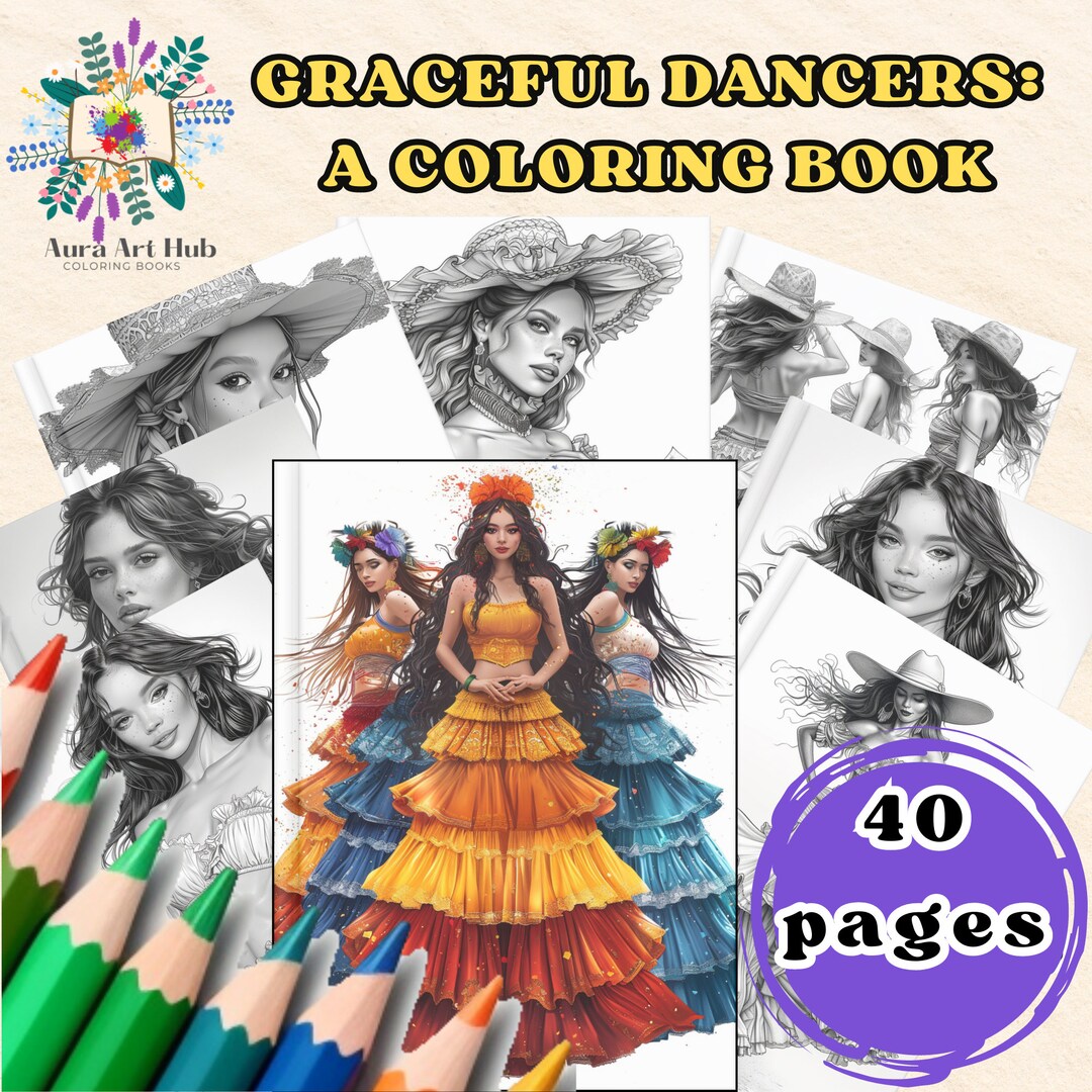40 Graceful Dancers Girl Coloring Page, Adults Coloring Pages, Cute ...