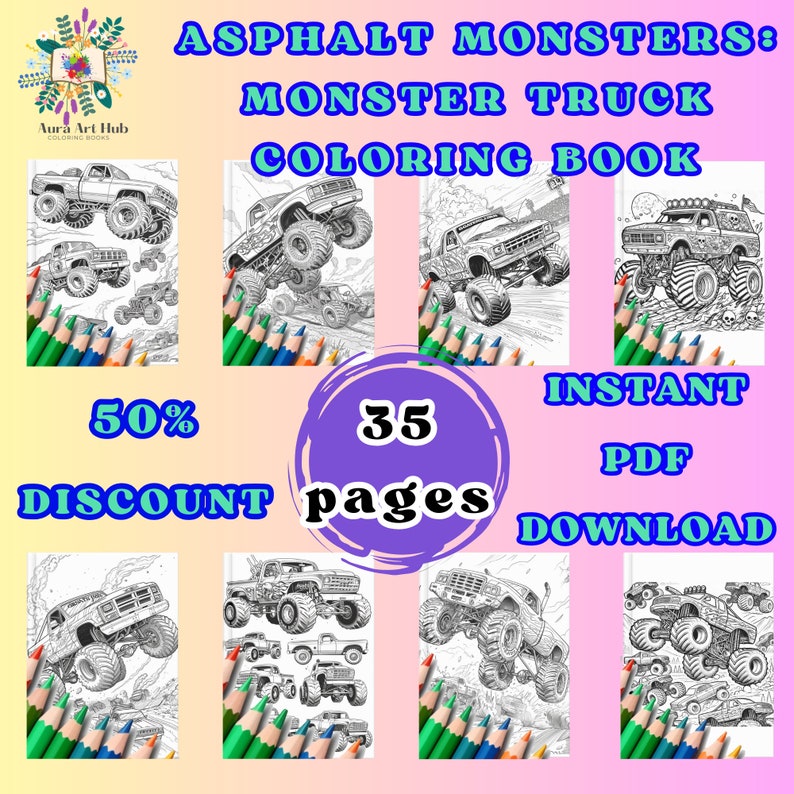 35 Monsters Cars Coloring Pages, Coloring Pages, Monsters Truck