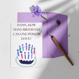 Droga, quantos aniversários - Cartão de aniversário engraçado