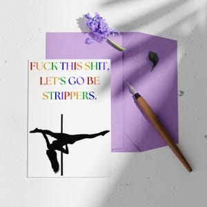 Let's Go Be Strippers - Collègue - Carte rigolote