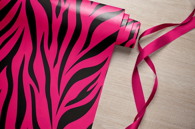 Hot Pink Zebra Print Wallpaper, Animal Print Peel and Stick, Trendy ...