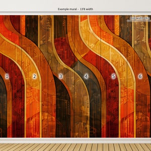 Easy to apply retro mural