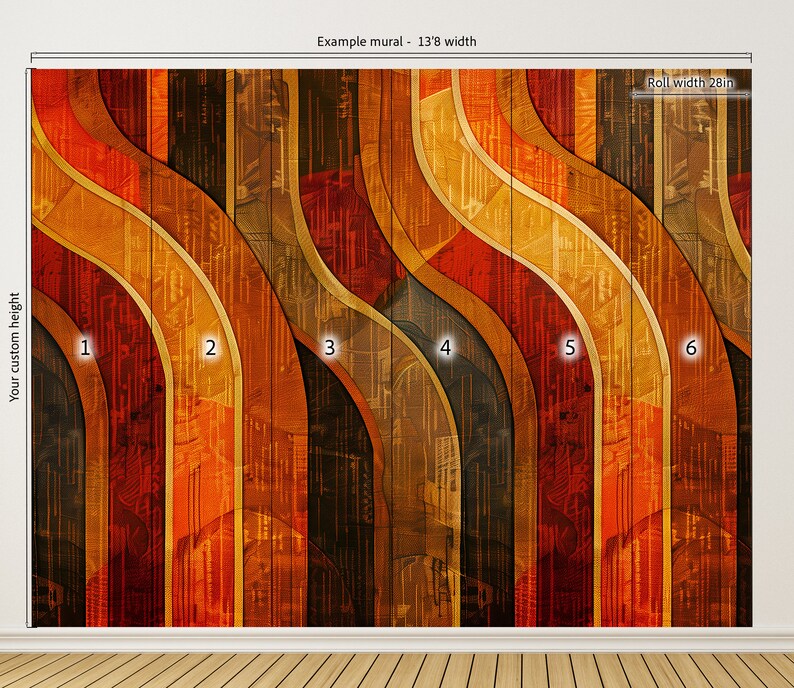 Easy to apply retro mural