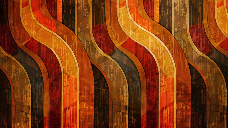 Orange and brown accent wall