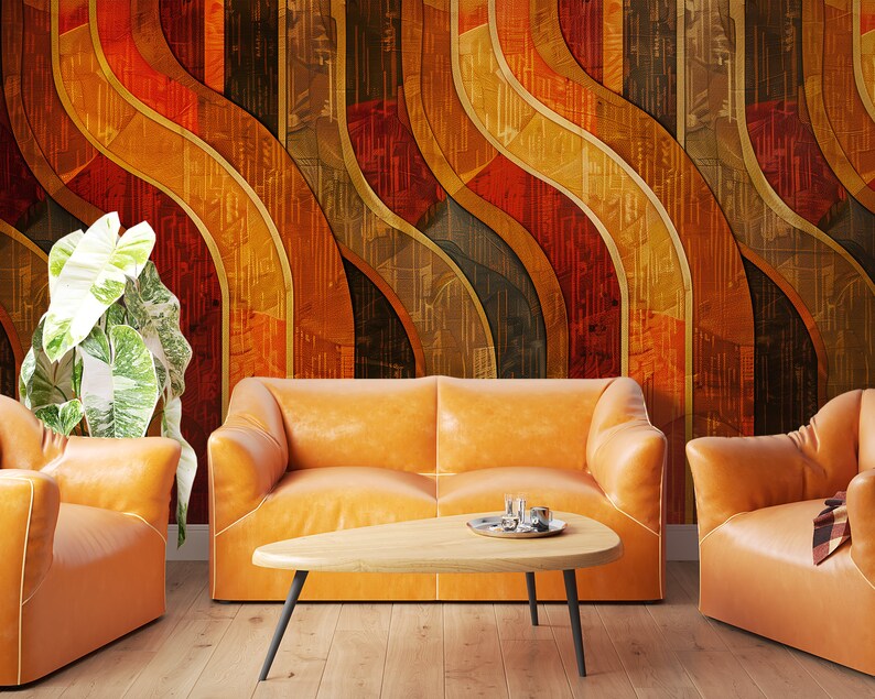 Bold abstract wall design