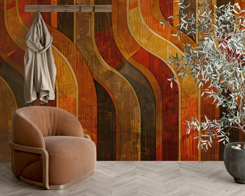 Vintage wall design mural