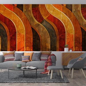 Nostalgic wall decor mural
