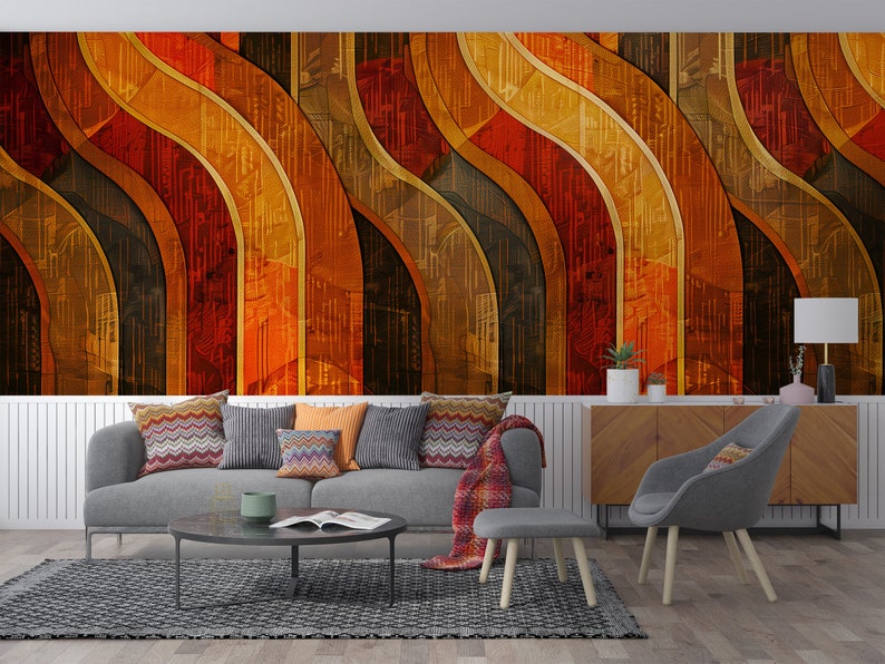 Nostalgic wall decor mural
