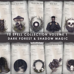 Witchy Spell Volume 1 | Dark Forest & Shadow Magic | Digital Download | Witchy Printable Spells | Printable Witchcraft Spells