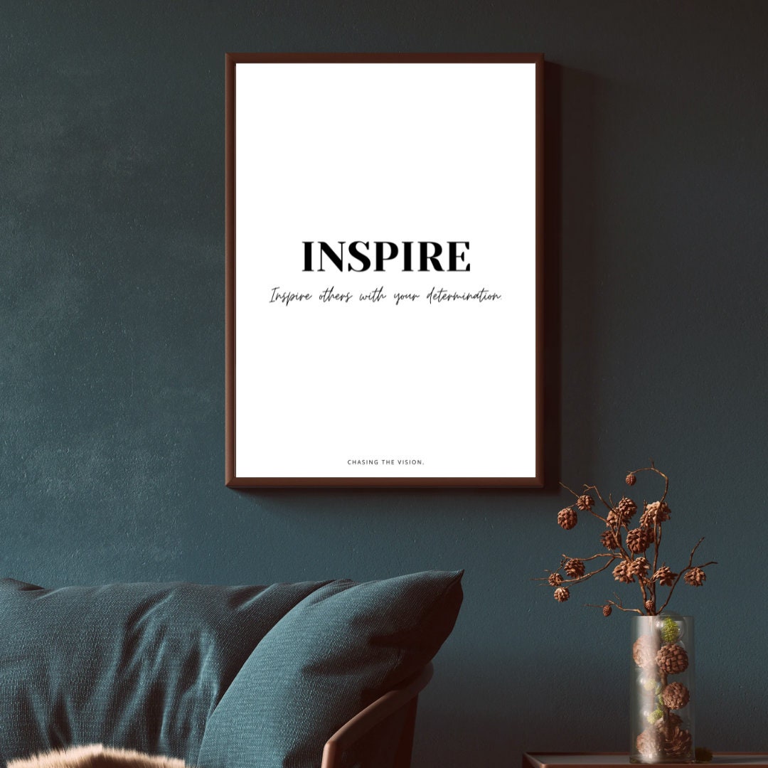 Inspire | Motivational Wall Art | Digital Print for Home or Office - Etsy