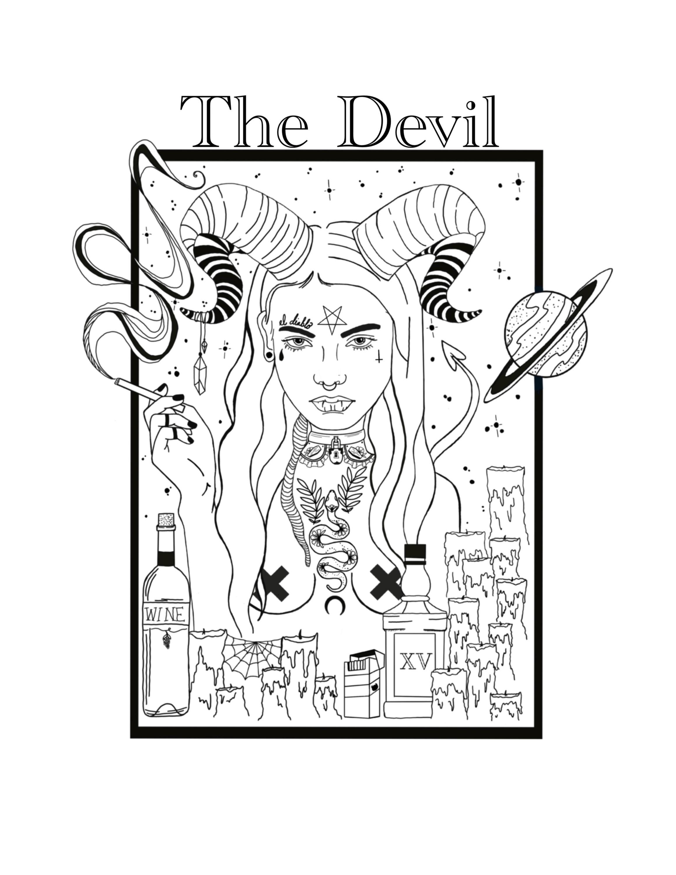 The Devil: Major Arcana Card Number Fifteen Roman Candle Tarot
