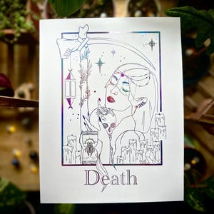 Muerte: Carta del Arcano Mayor Número Trece Proyecto de Tarot de Vela Romana