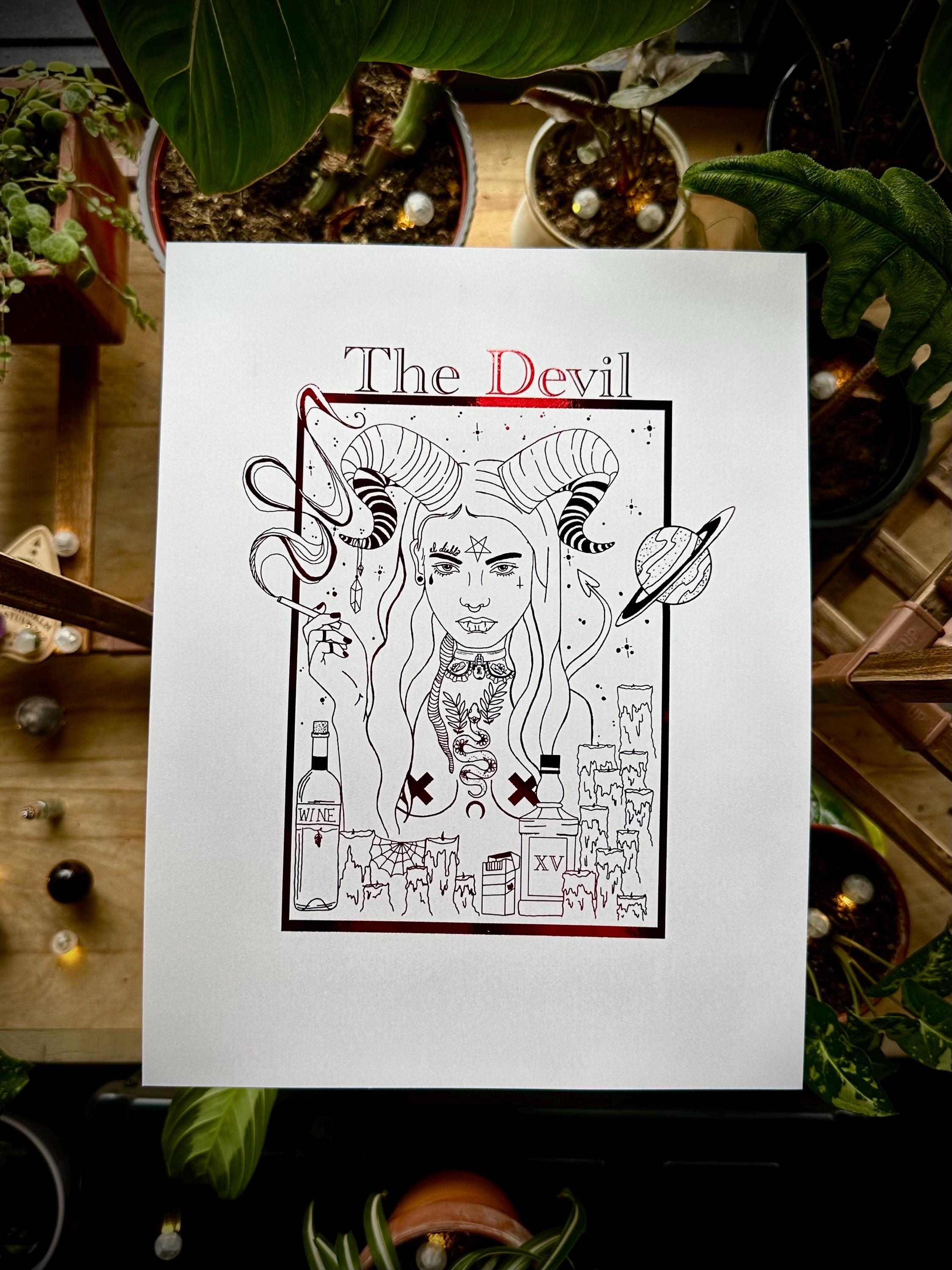 The Devil: Major Arcana Card Number Fifteen Roman Candle Tarot