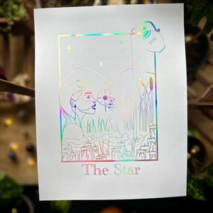 La Estrella: Carta del Arcano Mayor Número Diecisiete Proyecto de Tarot de Vela Romana