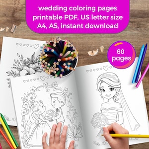 Hochzeit Malbuch, Malbuch, Ausmalbuch, 60 Seiten, Ausmalbuch, Ausmalbuch, Hochzeitsbuch, Ausmalbilder, Malbuch, Hochzeitsbuch, Malbuch