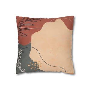 Abstract Art Throw Pillow: Modern Farmhouse Decor