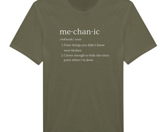 Mechanic Definition Funny Shirt, Work Bench Shirts, Mechanics Shirts,Dad Shirt, Father's Day Gift, Handyman Gifts,Car Lover Shirts