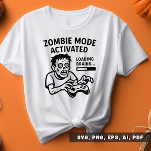 Halloween Zombie Gamer Svg Png, Zombie Game Controller Shirt Svg, Funny Gaming Halloween Gift Png, Halloween Gaming Cricut, Digital Cut File