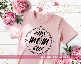 Loving Mom SVG PNG, Mothersday Shirt Svg, Giftful Mom Svg Png, Mothers Day Svg, Cricut Mother Gift Svg, Mama Gift Svg, Mothersday Svg Files