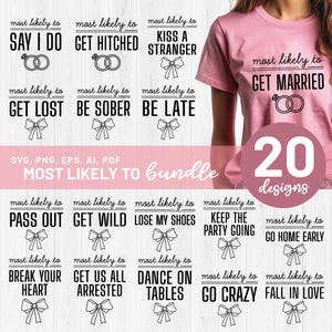 Bachelorette Bundle SVG, Bridal Party Shirts Svg, Bride Svg, Bridal Party, Cricut, Silhouette, Bachelorette Digital Cut File, Eps, Png, Pdf