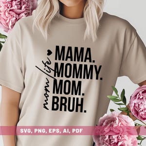 Mamma mamma mamma fratello SVG, Festa della mamma SVG, Mamma regalo SVG, Regalo per la mamma Cricut SVG, Regalo per la mamma, Maglietta per la festa della mamma SVG, File SVG per la festa della mamma