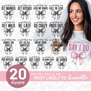 Bachelorette Bundle SVG, Bridal Party Shirts Svg, Bride Svg, Bridal Party, Cricut, Silhouette, Bachelorette Digital Cut File, Eps, Png, Pdf