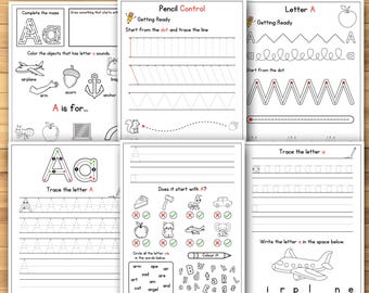 Alphabet Tracing Worksheets Printable, A-Z Handwriting Practice (PDF)