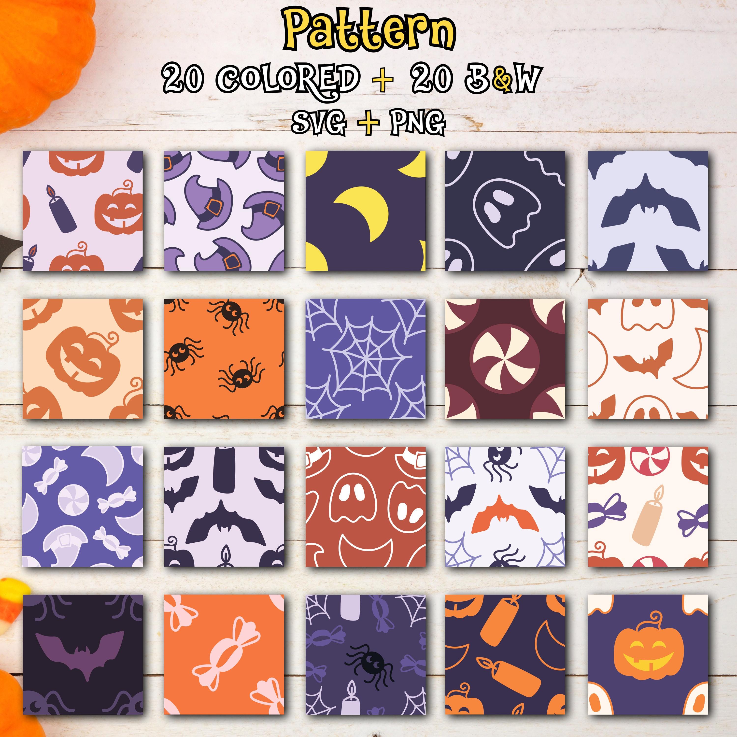 Halloween Digital Papers Bundle, Printable Halloween Scrapbook Papers ...