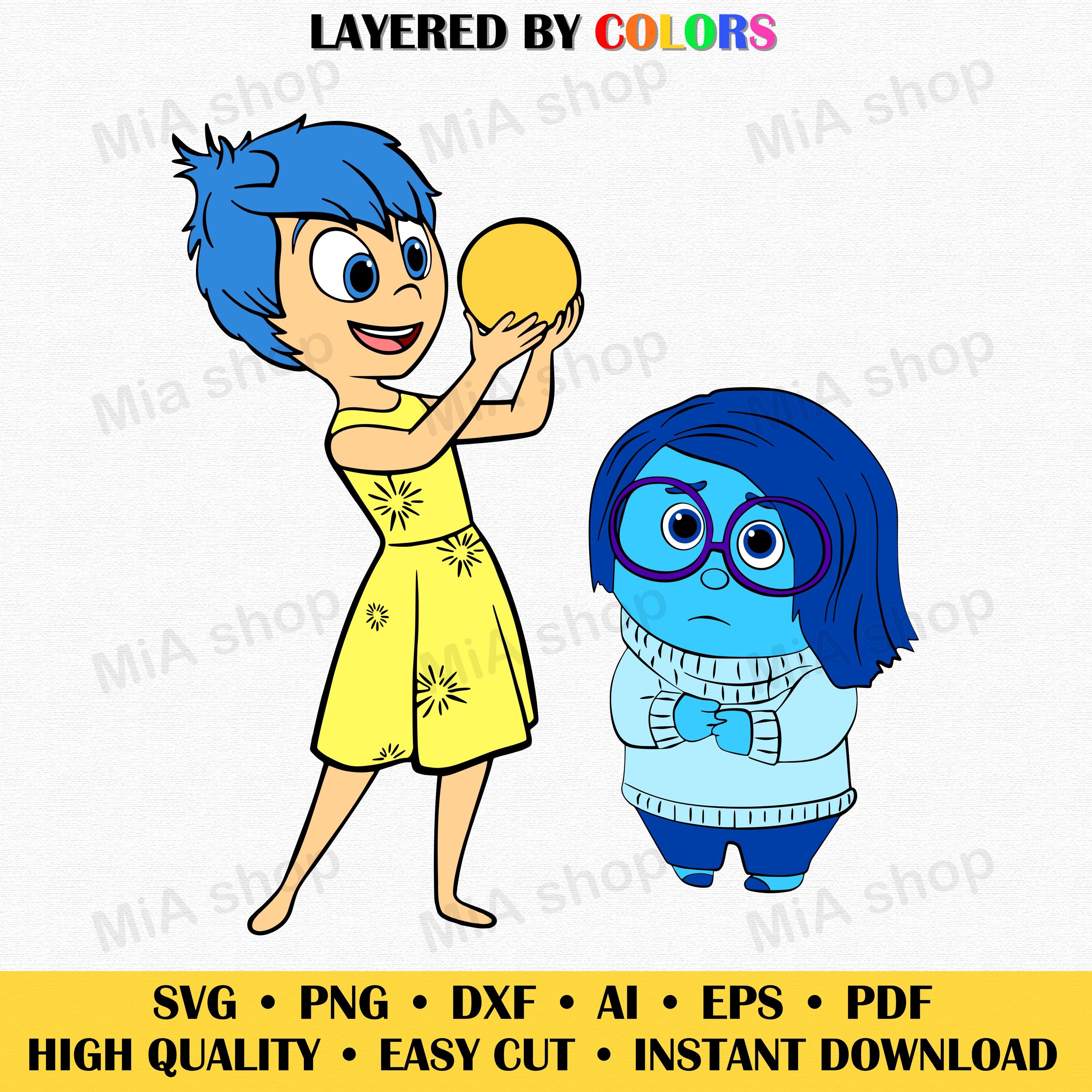 Inside Out 2 SVG, Bundle Anxiety Joy Sadness, Layered Vector Files ...