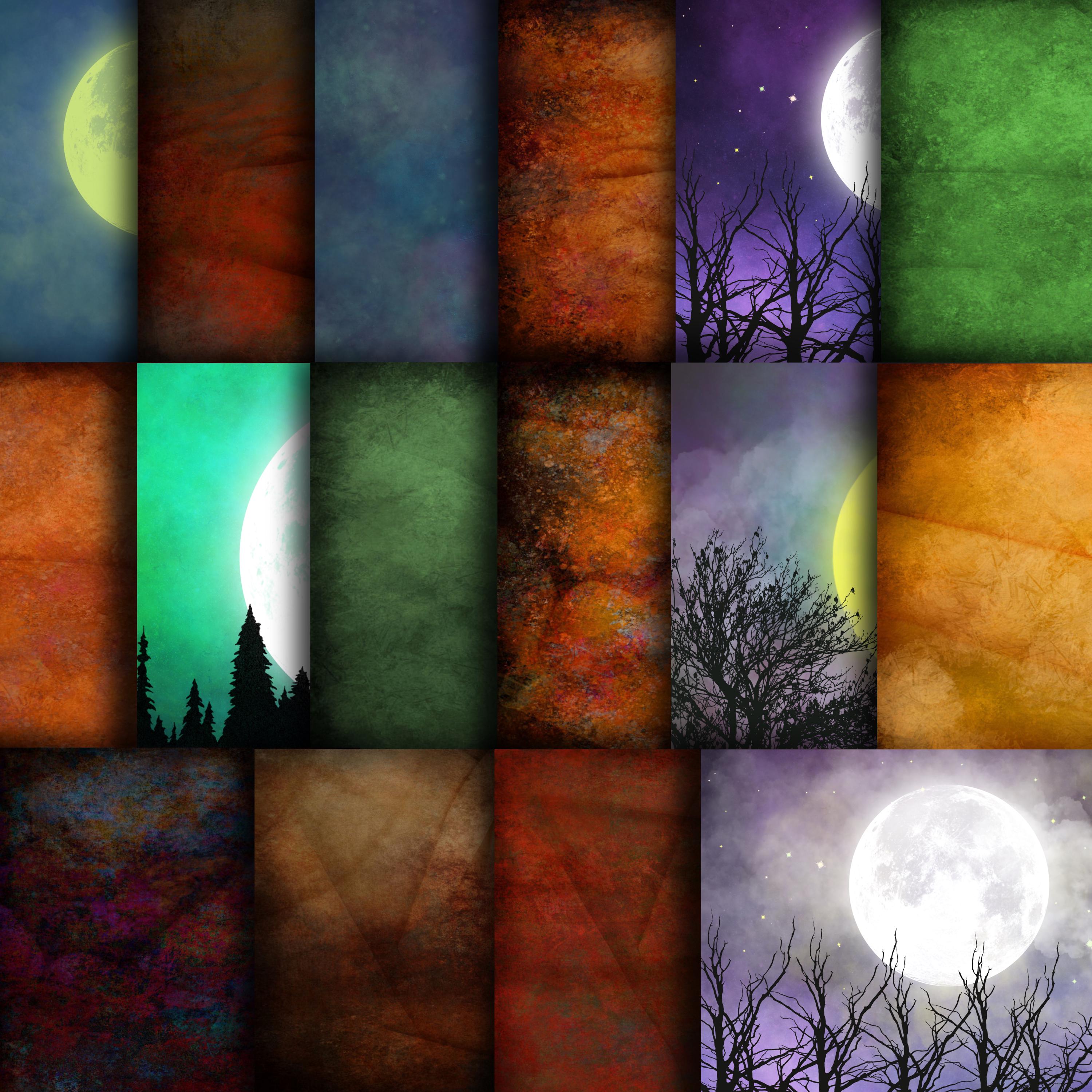 Halloween Digital Papers Bundle, Printable Halloween Scrapbook Papers ...