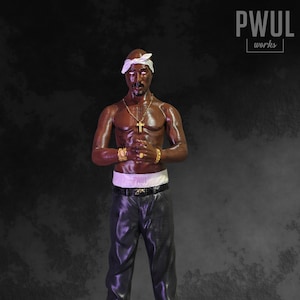 Tupac Amaru Shakur 2Pac Bust Statue Action Figure Desktop Decoration