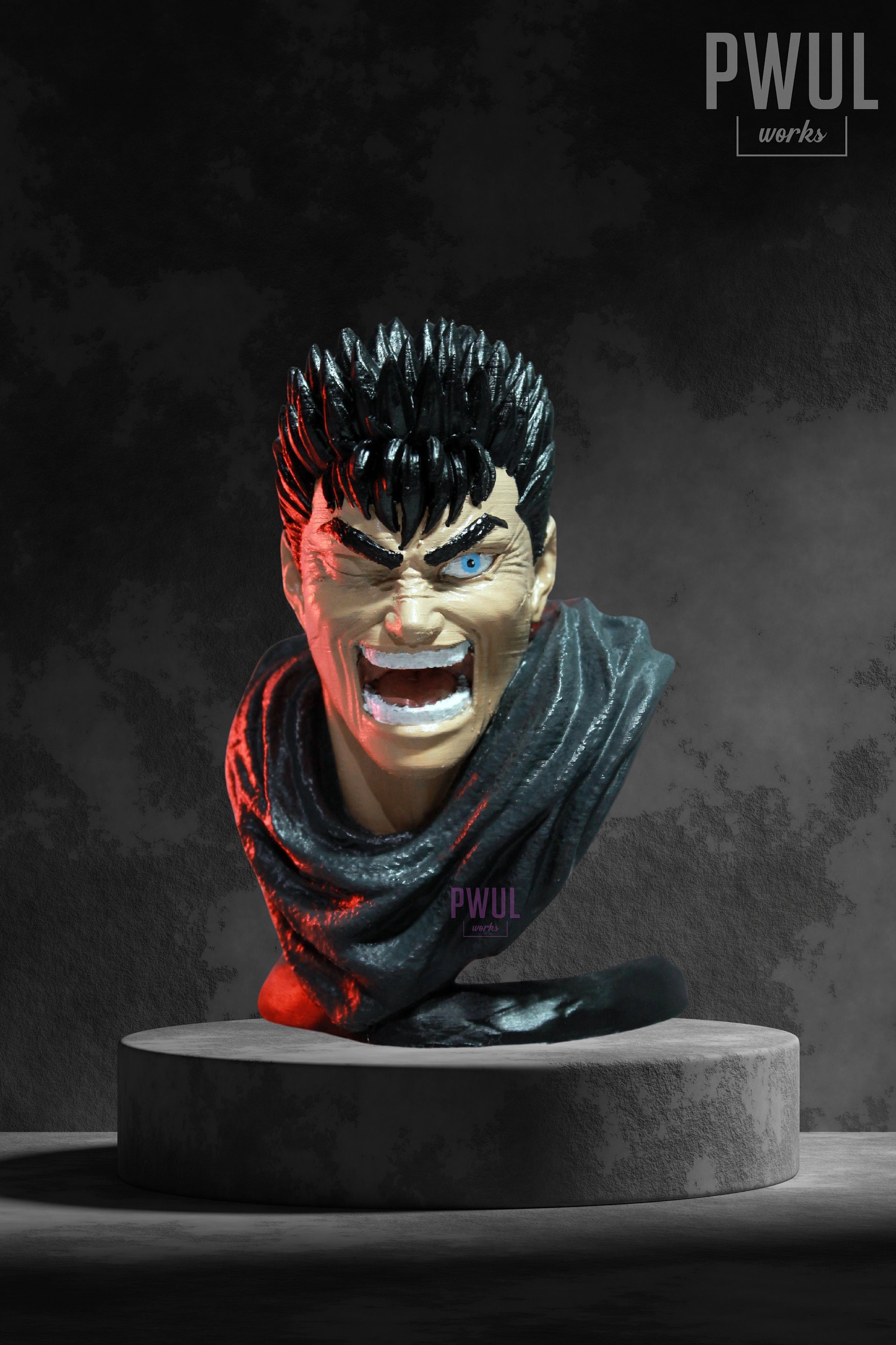 Guts the Black Swordsman Berserk Bust Statue Action Figure Desktop 
