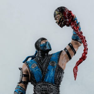 Sub-Zero Mortal Kombat Statue | 30cm Hand-Painted PLA 3D Print Figure | Collectible Fighting Game Character | Gamer Gift