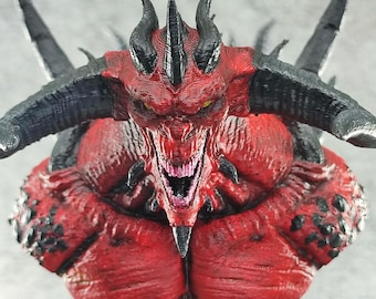 Busto de Diablo 4 Diablo - 17 cm de alto - Impreso en 3D - Coleccionable