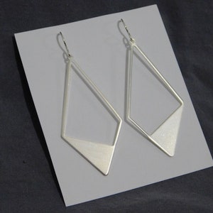 Handmade in Sterling Silver Large geometric earrings from the OKNA collection