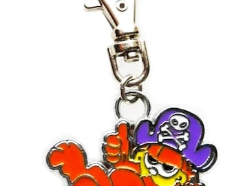 CARTOON CAT Bag Charm Zipper Pull Clip On Clasp for Purse Tote Diaper Bag Wallet Jacket Backpack or a SMALL Pet Collar Jewelry Charm