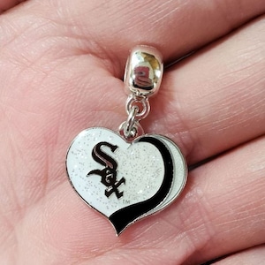 Dije deslizante de los Chicago White Sox para pulseras, collares, joyas de béisbol, etc., bricolaje.