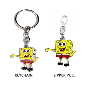 Cartoon CHARM Character Keychain Zipper Pull Pet Collar Charm Bag Purse Backpack Jacket Wallet Etc BOTH