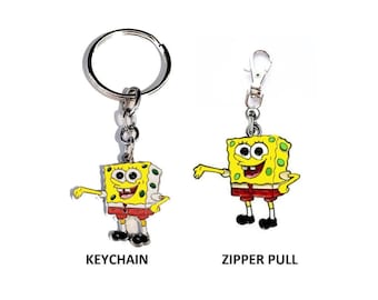 Cartoon CHARM Character Keychain Zipper Pull Pet Collar Charm Bag Purse Backpack Jacket Wallet Etc