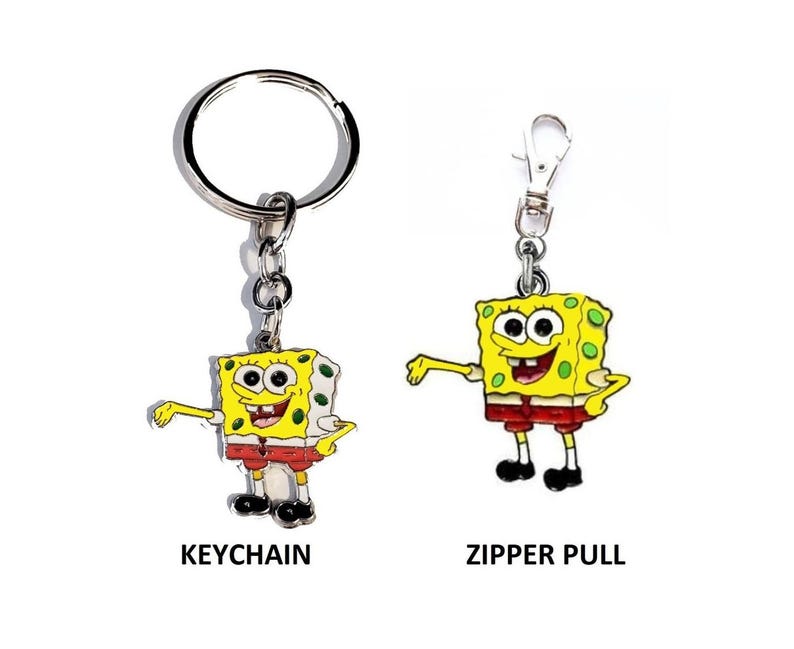 Cartoon CHARM Character Keychain Zipper Pull Pet Collar Charm Bag Purse Backpack Jacket Wallet Etc BOTH