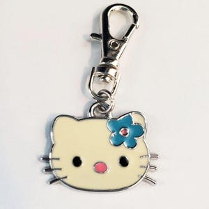 Dije con forma de gato HELLO KITTY para tirador de cremallera, para bolso, cartera, chaqueta, mochila, bolso de pañales o collar pequeño para perro o gato