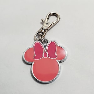 DIJE DE MINNIE MOUSE para tirador de cremallera en bolso, cartera, chaqueta, mochila, bolso, bolso de mano o collar para perro o gato, joyería